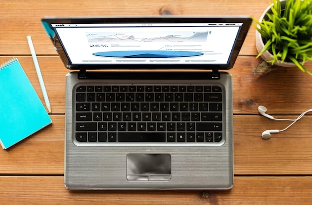 A laptop screen displaying SEO analytics dashboards and keyword research reports, with a cup of coffee and a notebook with notes on a wooden desk, illustrating the data-driven approach to SEO in Mexican digital marketing strategies.
