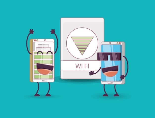 A graphic illustration showing the growth of mobile device usage in Mexico, represented by a rising line graph. The graph includes icons of smartphones and tablets, with Mexican flag colors incorporated into the design.