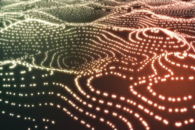 An abstract representation of data flow and interconnected networks, visualized as glowing nodes and lines converging towards a central point, illustrating the increasing importance of data analytics and network optimization in business decision-making.