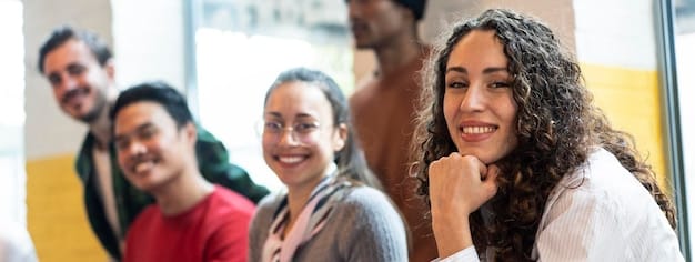 A diversity and inclusion training session in a Mexican company, with employees actively participating in a workshop that promotes understanding and respect for different cultures and backgrounds.