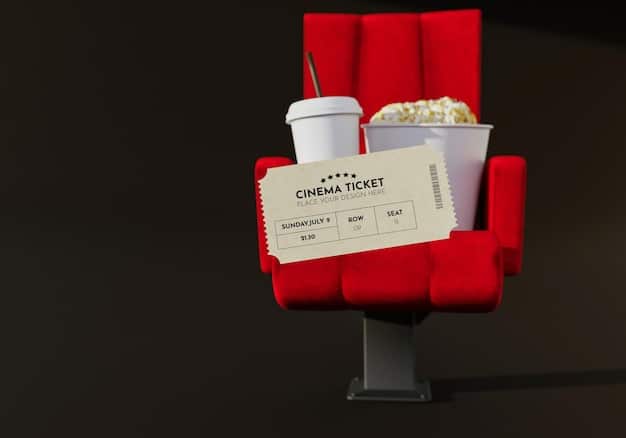 A close-up of a Cinépolis loyalty card, highlighting the discounts and rewards available to members. The card is being held by a person in a comfortable cinema seat.