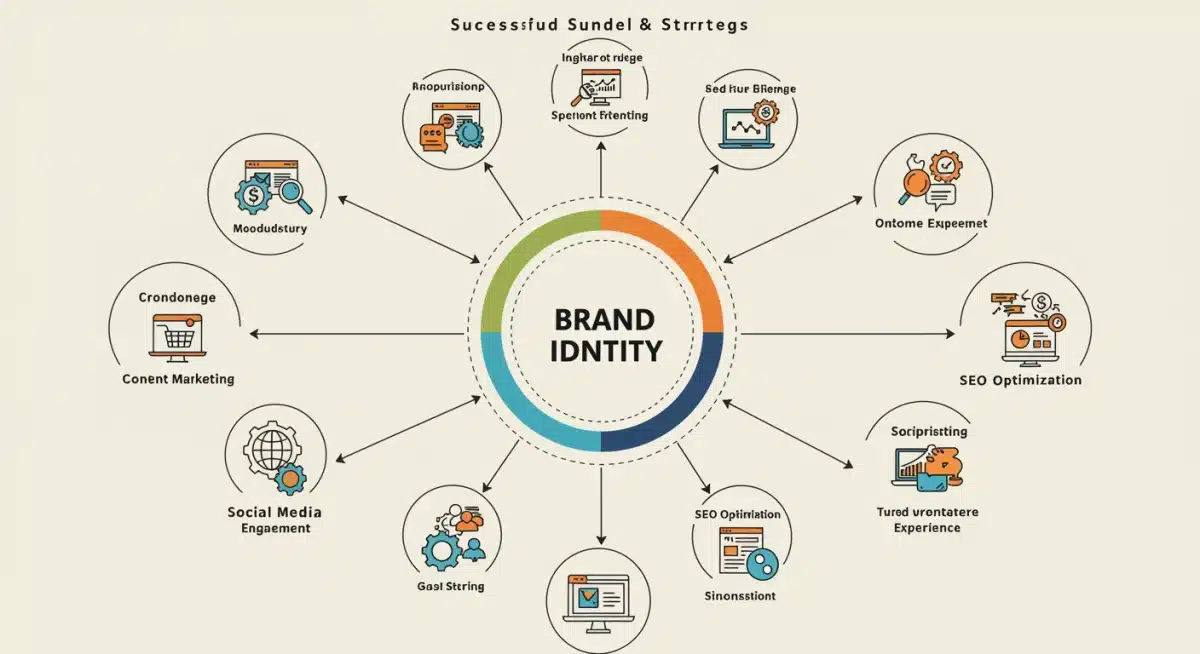 Infografía de componentes de una estrategia de branding exitosa en e-commerce