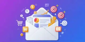 Ilustración digital de email marketing efectivo para 2025 con elementos de crecimiento y conversión en el mercado español.