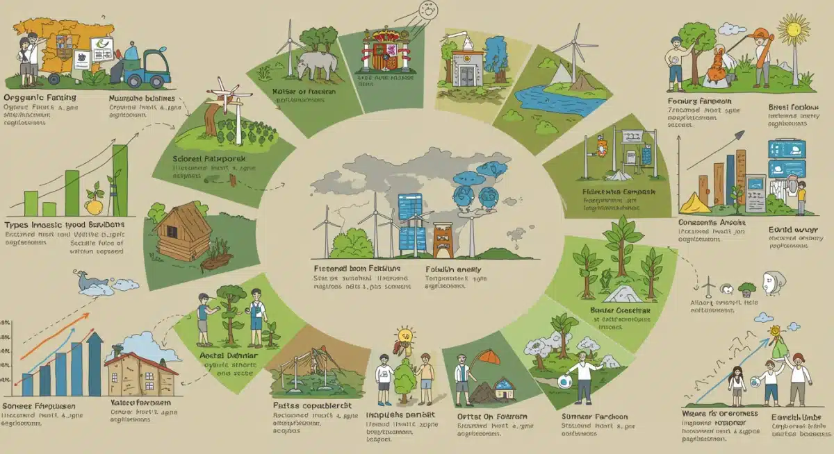 Infografía de tipos de negocios sostenibles en España y su potencial de crecimiento