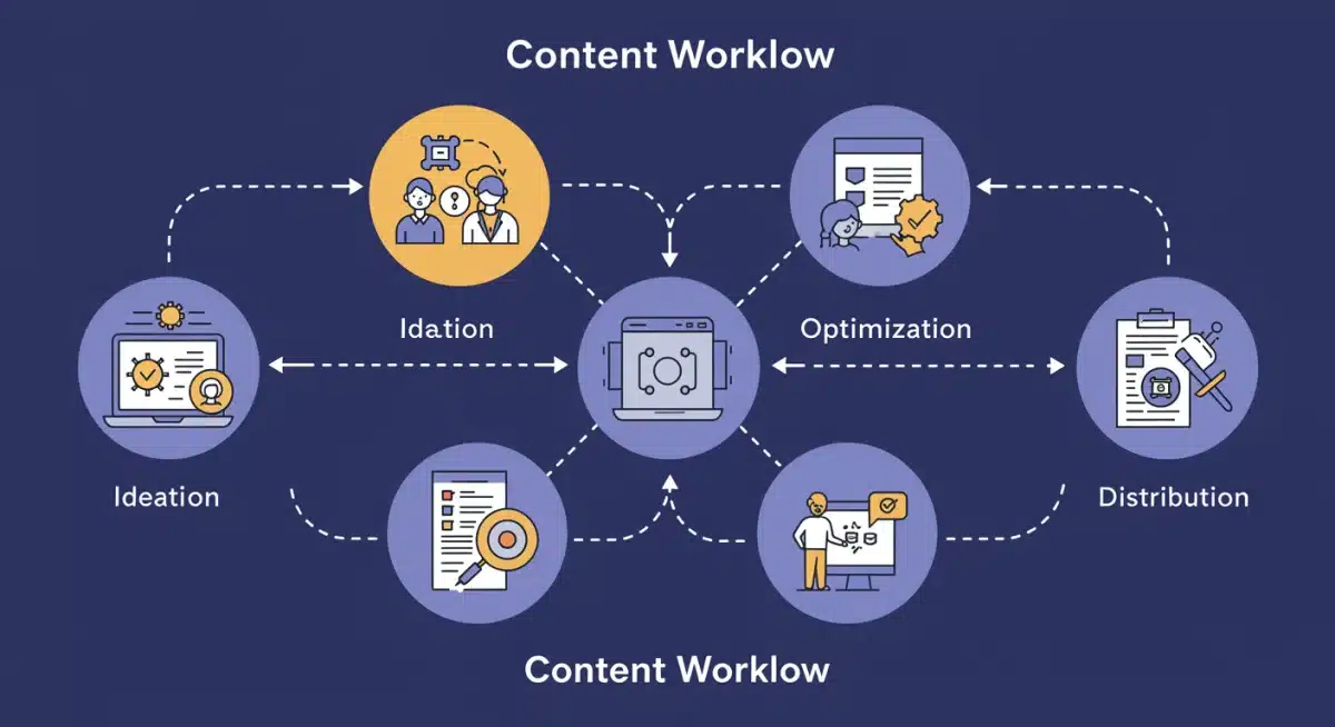 Flujo de trabajo optimizado con IA en la creación de contenido