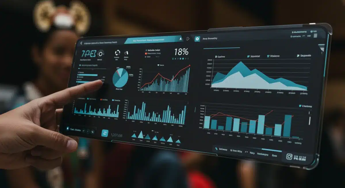 Panel de control avanzado mostrando métricas de eficiencia operativa y mejora del 18%