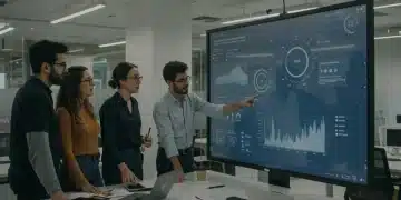 Profesionales colaborando en la gestión del rendimiento en una oficina moderna de España en 2026