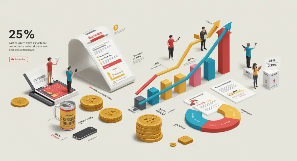 Infografía detallada mostrando el aumento del 25% en la cuota de mercado de una marca española en 2026, con gráficos y datos clave.