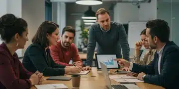 Emprendedores españoles con mentores expertos en una sesión estratégica para el crecimiento empresarial en 2026.