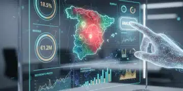 Advanced retargeting dashboard showing Spanish market data and high conversion rates for 2026