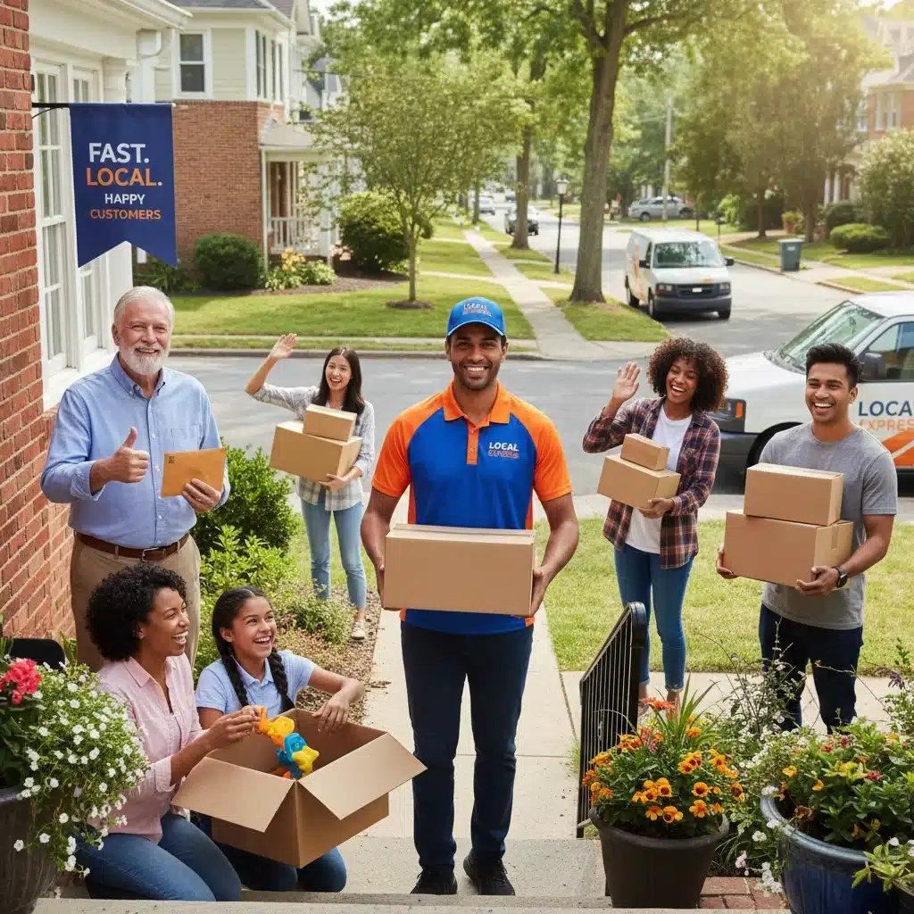 Happy US customers receiving fast deliveries, representing enhanced satisfaction and loyalty from hyperlocal fulfillment.