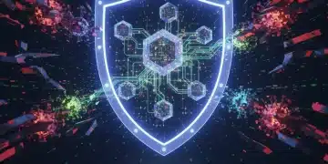 Advanced cybersecurity shield protecting US business data from future threats.