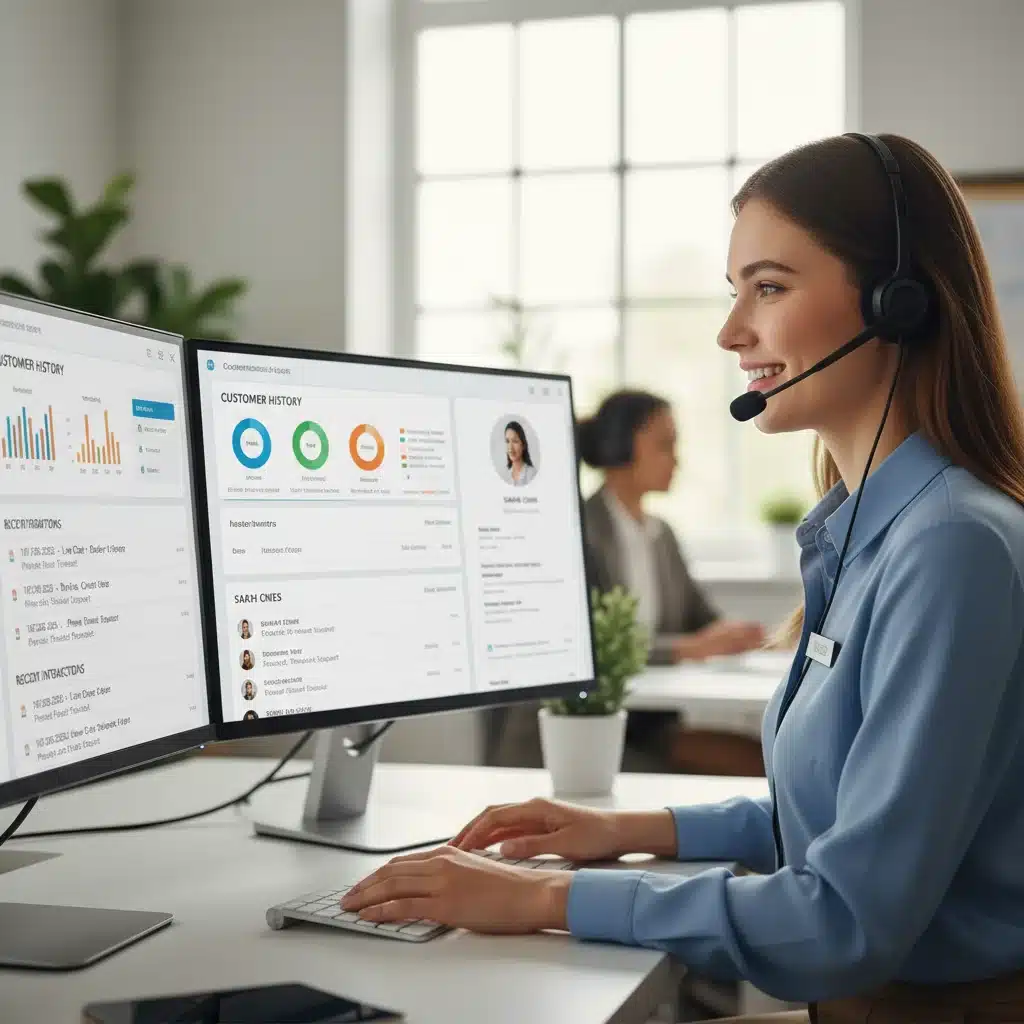 Customer service agent assisting an e-commerce customer