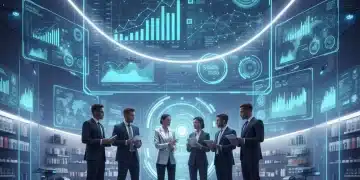 Futuristic retail data analysis with AI forecasting consumer trends for Q4 2026