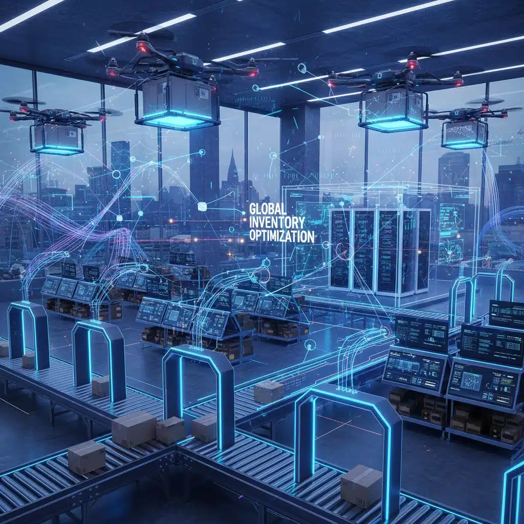 Interconnected inventory systems: RFID, drones, and smart shelves