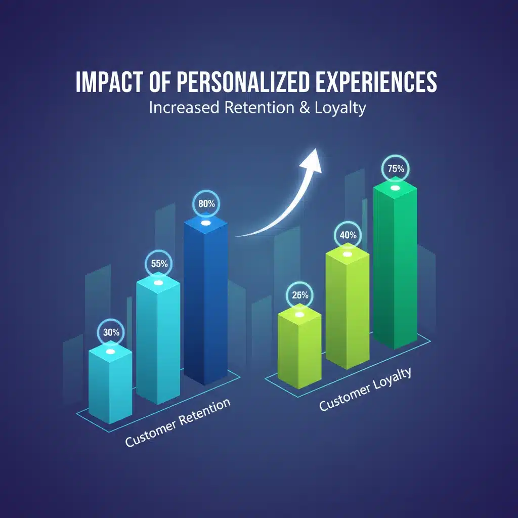 Graph showing the positive impact of personalized customer experiences on brand loyalty