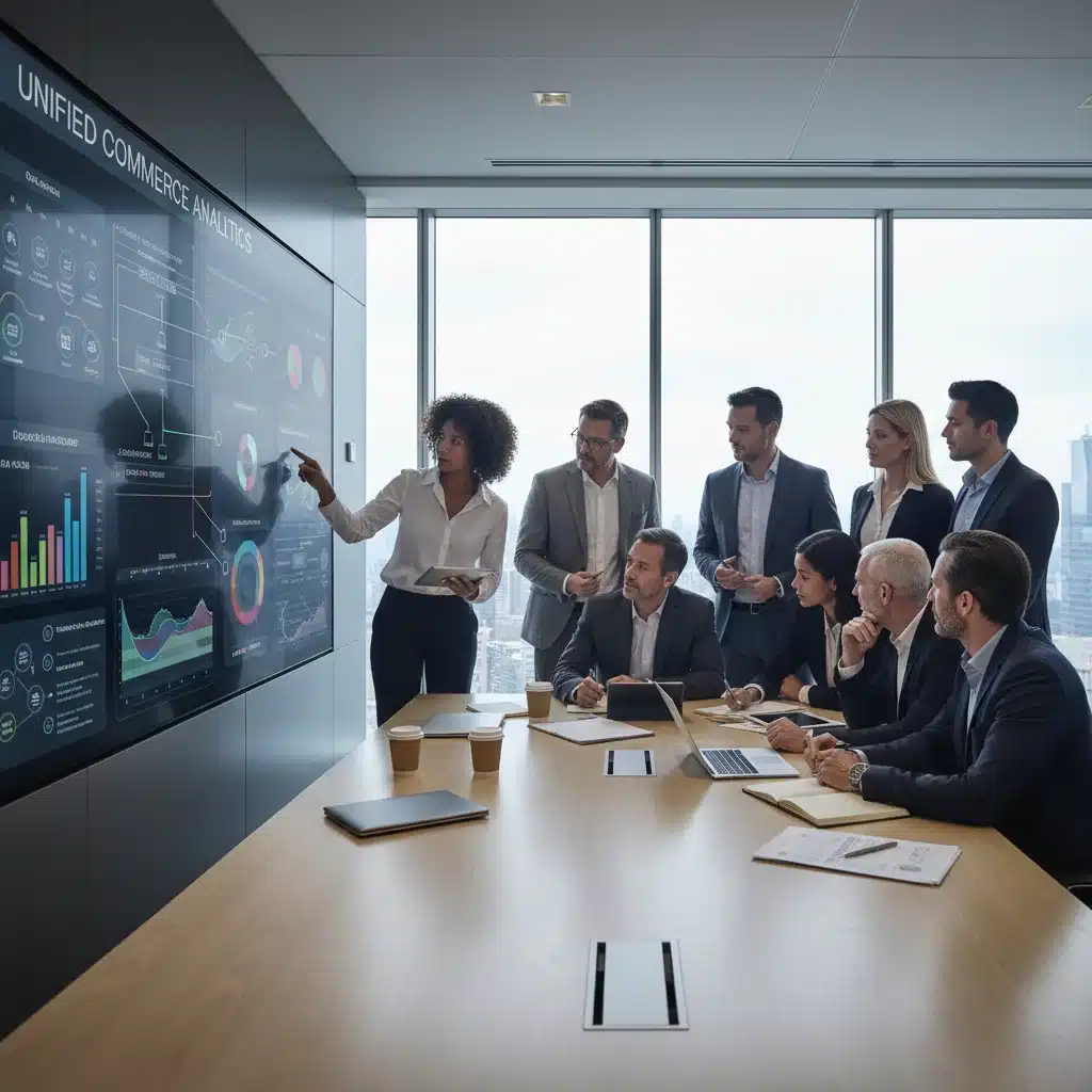 Retail executives strategizing unified commerce implementation