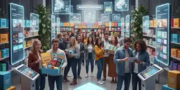 Diverse customers engaging with retail subscription services, symbolizing growth and loyalty.