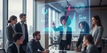 Startup founders analyzing data visualizations for strategic decisions