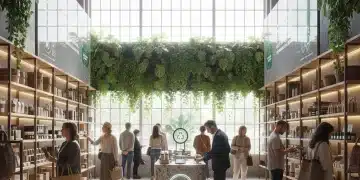Modern retail store with sustainable design and eco-friendly practices