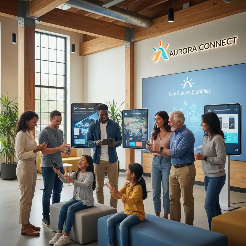 Diverse US consumers engaging positively with a product featuring strong brand identity.