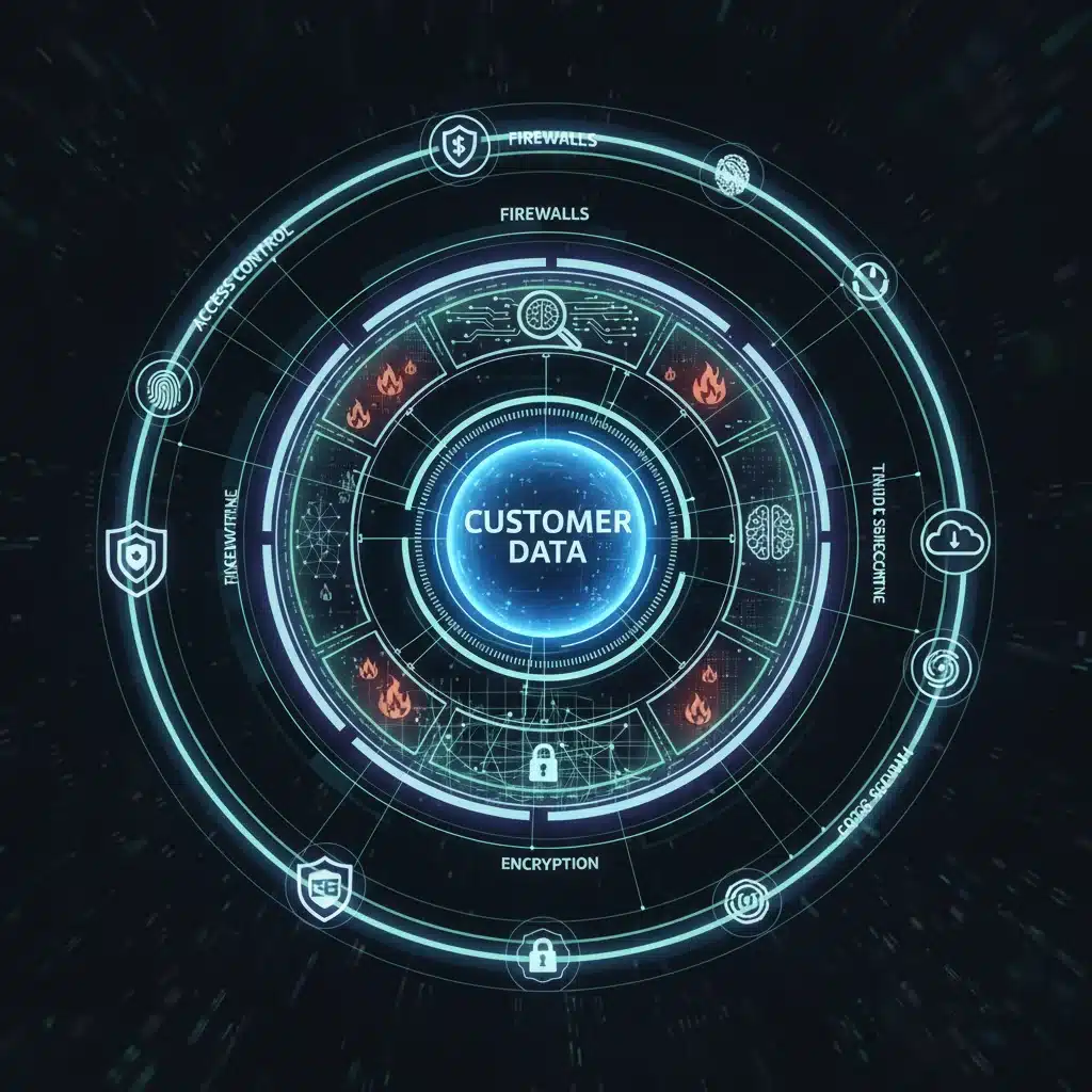 Multi-layered cybersecurity defense for retail data
