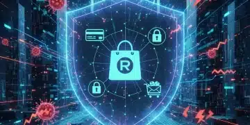 Digital shield protecting retail customer data from cyber threats in 2026
