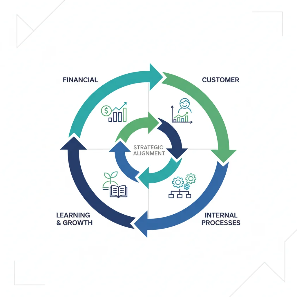 Cuadro de mando integral con KPIs balanceados