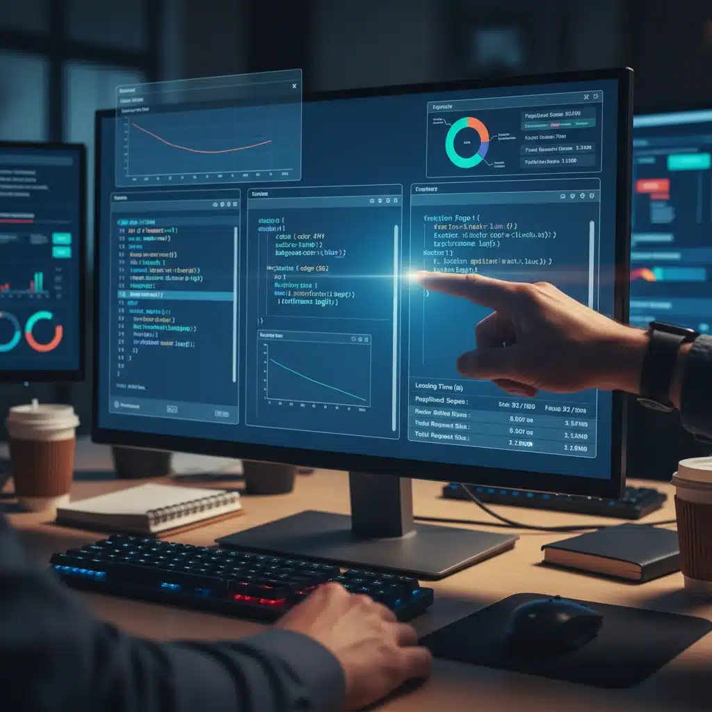 Desarrollador optimizando código para mejorar el rendimiento web