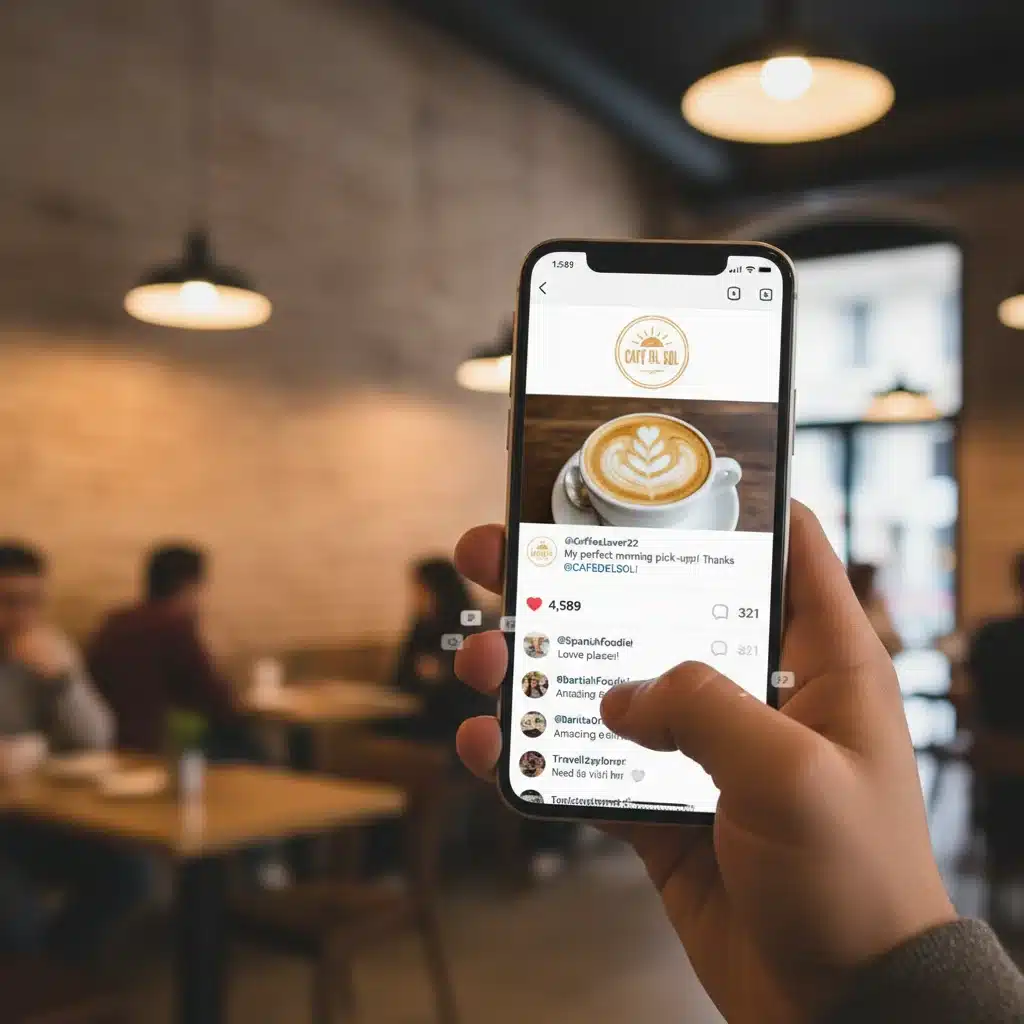 Mano sosteniendo un smartphone mostrando interacción activa en redes sociales, clave para el engagement de la comunidad de marca.