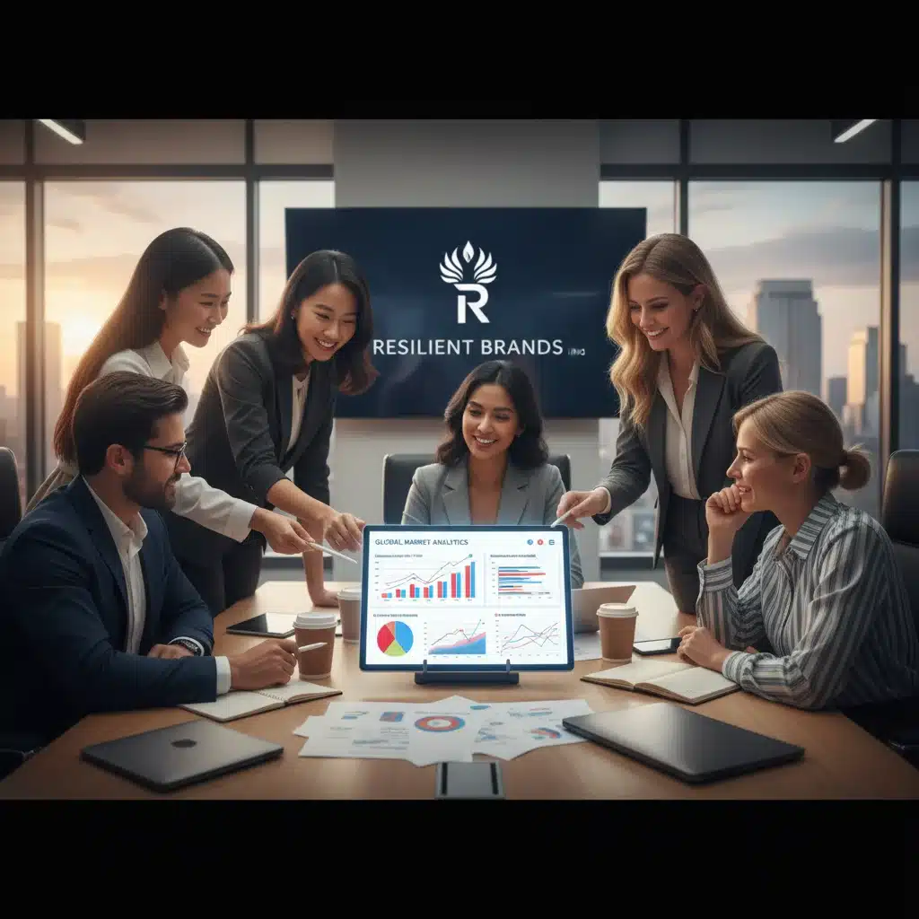 Equipo analizando datos y estrategias de marketing digital para fortalecer la marca.