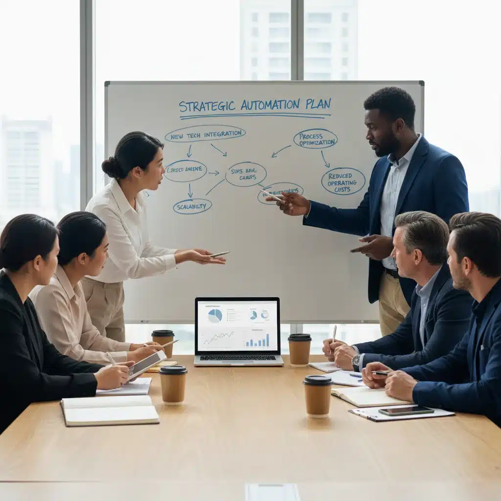Equipo de pymes colaborando en la implementación de tecnología para optimizar costes.