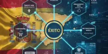 Infografía de métricas clave para el éxito del branding digital en España en 2026