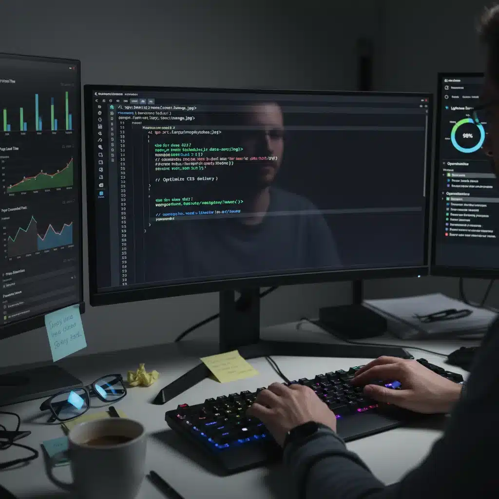 Programador optimizando código para mejorar la velocidad web móvil