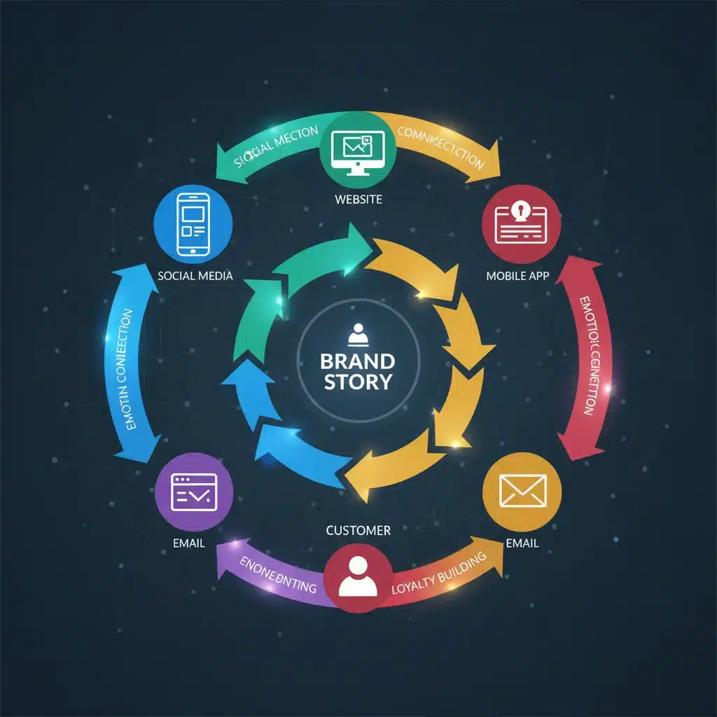 Infografía del viaje del cliente y su interacción con el storytelling de marca