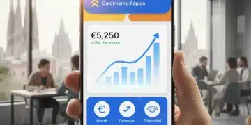 Interfaz de usuario de una exitosa aplicación móvil española con diseño intuitivo y moderno.